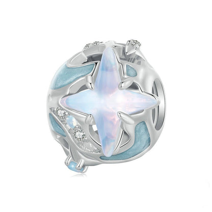 Jzora Mystic Brilliant Star River Sterling Silver Charm