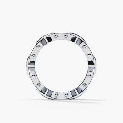 Jzora Handmade Men’s Geometric Ring – Bold Statement Band for Modern Style