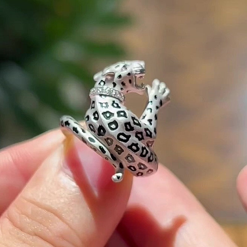 Jzora Handmade Leopard  Wrap Statement Fashion Ring