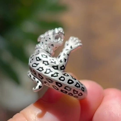 Jzora Handmade Leopard  Wrap Statement Fashion Ring