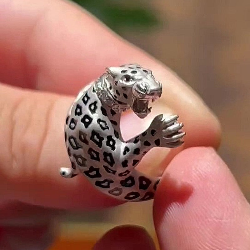 Jzora Handmade Leopard  Wrap Statement Fashion Ring
