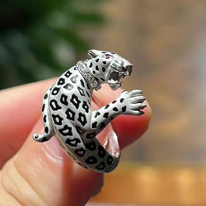 Jzora Handmade Leopard  Wrap Statement Fashion Ring