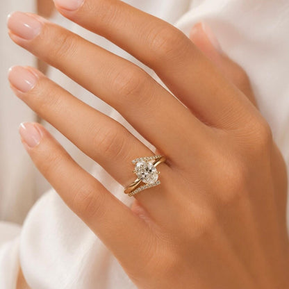 Jzora Handmade 2CT Moissanite Oval Cut Timeless Engagement Ring