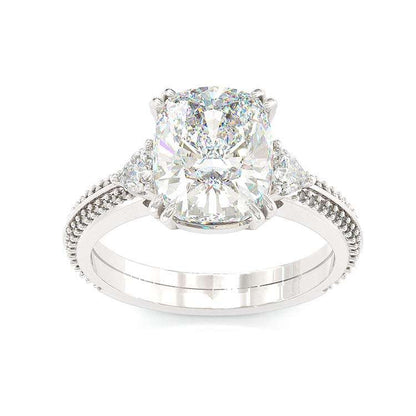 Jzora handmade 10 ct cushion cut halo sterling silver diamond engagement ring