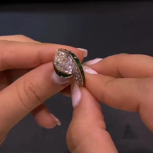 Jzora handmade brilliant sterling silver engagement ring