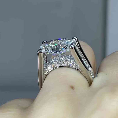 Jzora handmade oval cut vintage sterling silver engagement ring