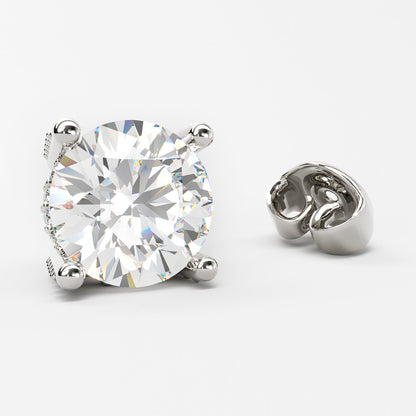 Jzora Classic 2ct round cut Sterling Silver Stud Earrings