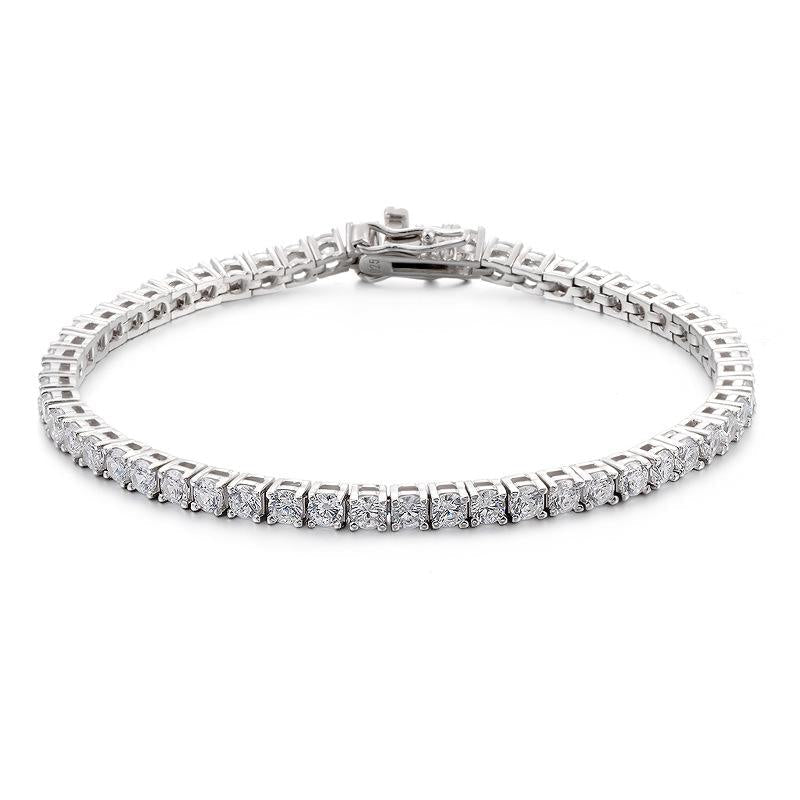Jzora handmade round cut ring&bracelet vintage sterling silver jewelry set