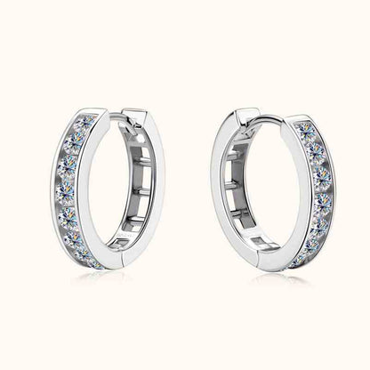 Jzora handmade luxury round cut Moissanite sterling silver earrings
