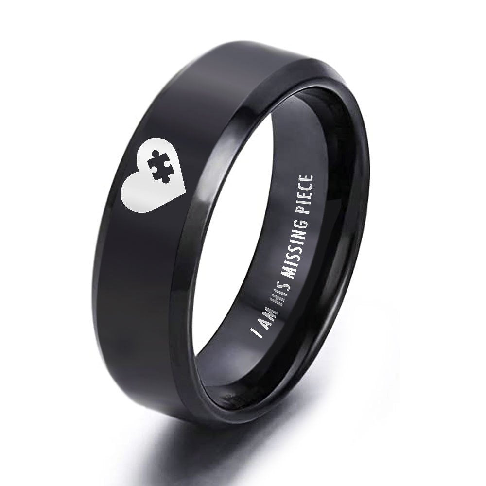 Jzora classic fashion love puzzle wedding ring Anniversary Couple Rings Set