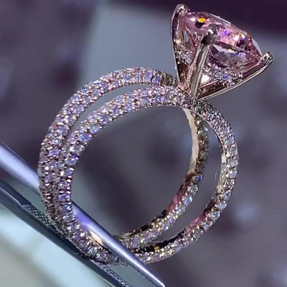 Jzora cushion cut created diamond sterling silver vintage wedding ring bridal set