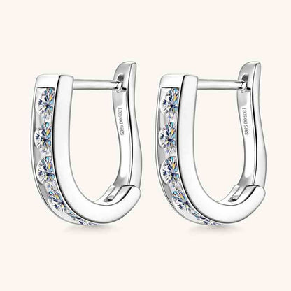 Jzora handmade 1ct round cut fashion moissanite sterling silver earrings