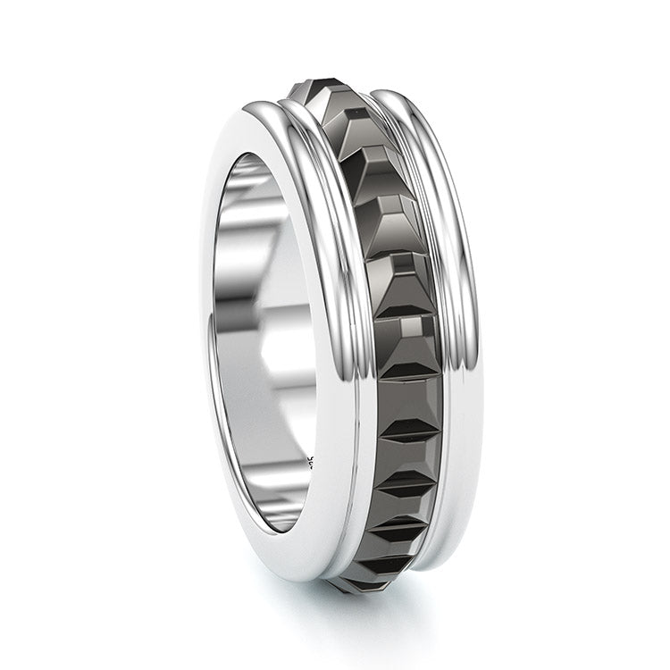 Jzora classic sterling silver simple style wedding ring men's band